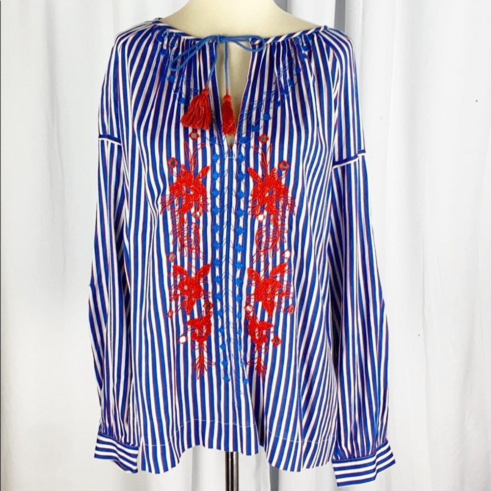 Sold Anthro Ranna Gill Swenson Embroidered Peasan - Picture 2 of 8